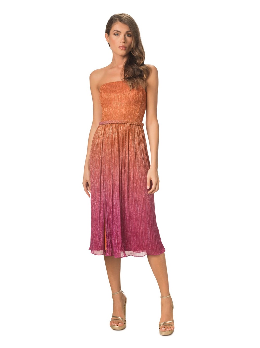 Dress the Population Haldis Dress in pink and orange size medium